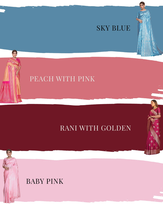 Pick Any 2 – Premium Silk Saree Combo | Mix & Match Your Favorite Colors